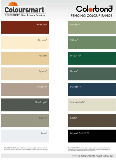 ronseal fence paint color chart